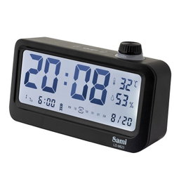 SAMI Despertador LCD Digit XL con Pantalla Grande y Batería Recargable
