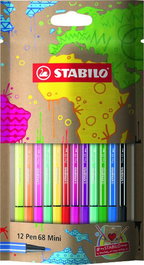 Rotulador Fibra Stabilo Pen 68 Estuche De 12 Design (Set de 6)