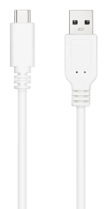 Nanocable Cable USB 2.0 USB-C a USB-A, 0,5 m, Blanco
