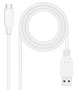 Nanocable Cable USB 2.0 USB-C a USB-A, 0,5 m, Blanco