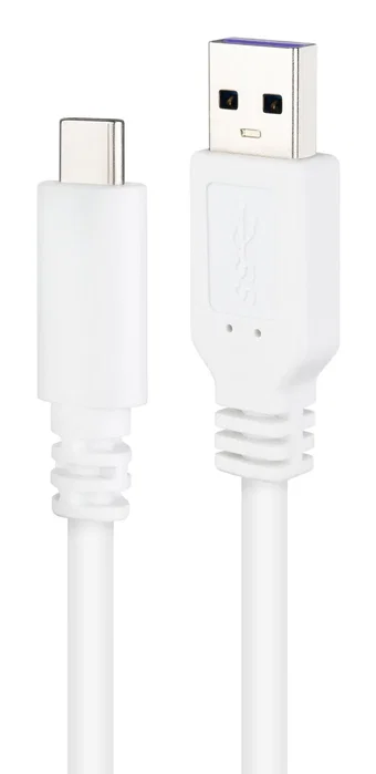Nanocable Cable USB 2.0 USB-C a USB-A, 0,5 m, Blanco