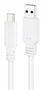 Nanocable Cable USB 2.0 USB-C a USB-A, 0,5 m, Blanco