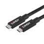 Lindy Cable Activo USB 3.2 Gen 2 C/C 8m Negro Soporte DP 1.4 hasta 10Gbps Power Delivery 100W