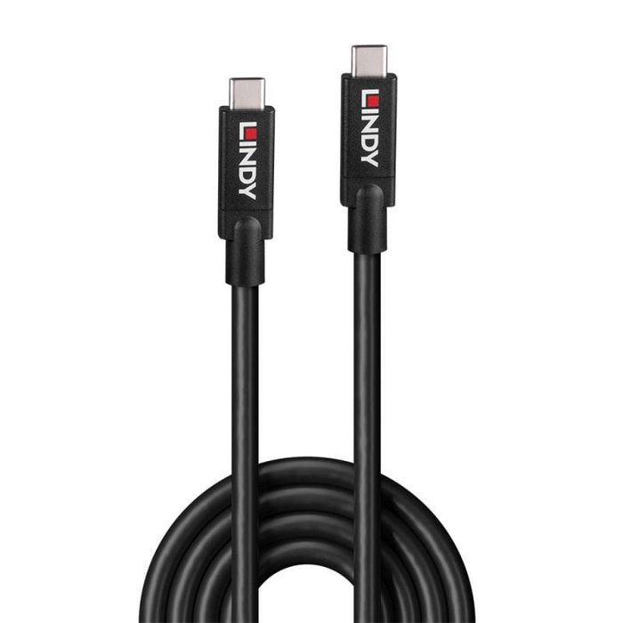 Lindy Cable Activo USB 3.2 Gen 2 C/C 8m Negro Soporte DP 1.4 hasta 10Gbps Power Delivery 100W Lindy Cable Activo USB 3.2 Gen 2 C/C 8m Negro Soporte DP 1.4 hasta 10Gbps Power Delivery 100W