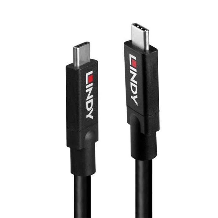 Lindy Cable Activo USB 3.2 Gen 2 C/C 8m Negro Soporte DP 1.4 hasta 10Gbps Power Delivery 100W Lindy Cable Activo USB 3.2 Gen 2 C/C 8m Negro Soporte DP 1.4 hasta 10Gbps Power Delivery 100W