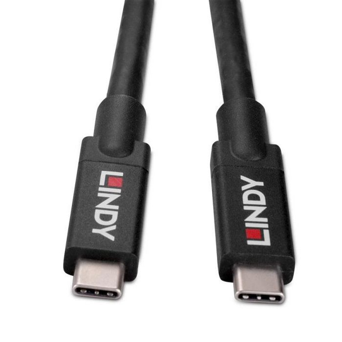 Lindy Cable Activo USB 3.2 Gen 2 C/C 8m Negro Soporte DP 1.4 hasta 10Gbps Power Delivery 100W Lindy Cable Activo USB 3.2 Gen 2 C/C 8m Negro Soporte DP 1.4 hasta 10Gbps Power Delivery 100W