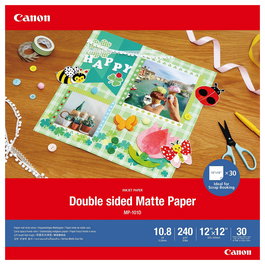 Canon Papel Mate - Código 4076C007 - Papel Fotográfico 240g/m² - Formato 30,5x30,5cm (12x12 pulgadas) - Paquete de 30 Hojas