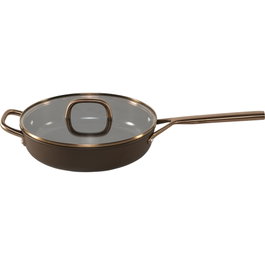 ZWILLING Milano Sartén para saltear con tapa de vidrio 28 cm, Marrón
