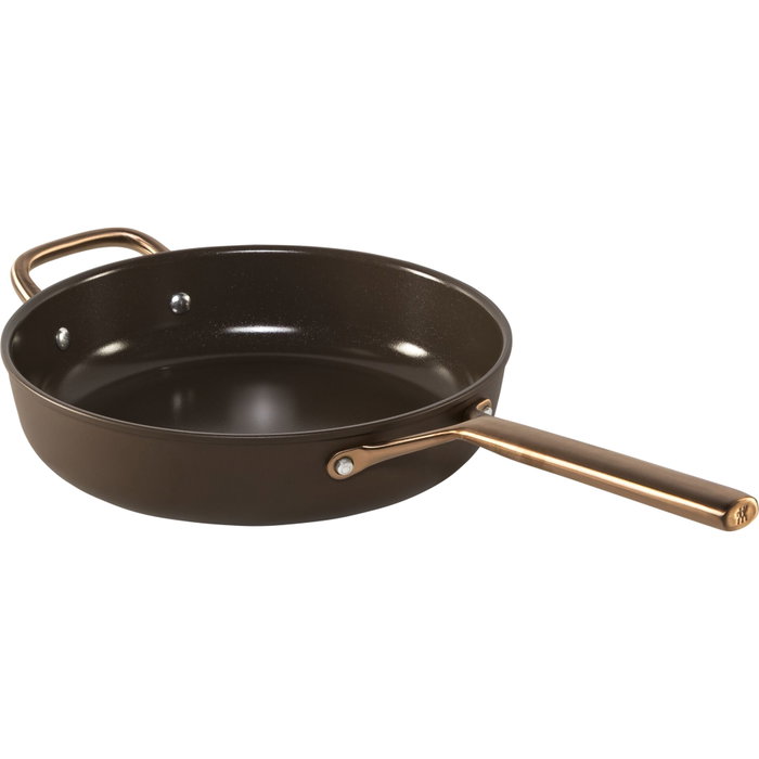 ZWILLING Milano Sartén para saltear con tapa de vidrio 28 cm, Marrón