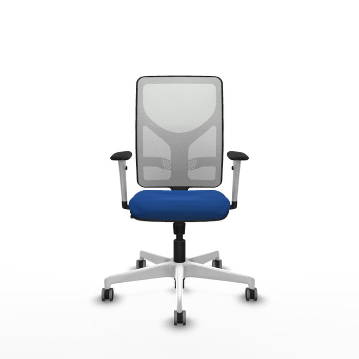 PIQUERAS Y CRESPO Silla de oficina Motilla con mecanismo Sincro Azul y Blanco