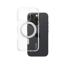 PanzerGlass CARE Feature Case con Soporte Plateado y MagSafe para iPhone 16 Pro