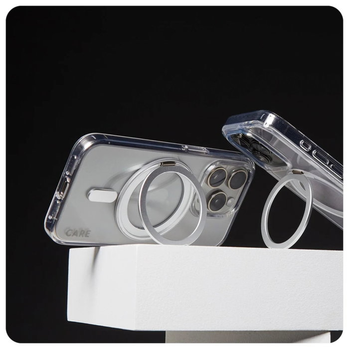 PanzerGlass CARE Feature Case con Soporte Plateado y MagSafe para iPhone 16 Pro