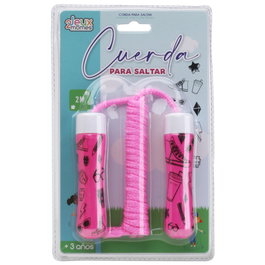 Jeux 2 momes Cuerda Saltar / Comba Rosa, Azul 2 Metros Para Niños Mayores de 3 Años Colección Seche Pleure
