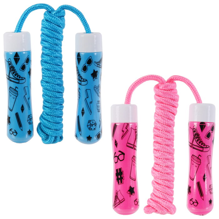 Jeux 2 momes Cuerda Saltar / Comba Rosa, Azul 2 Metros Para Niños Mayores de 3 Años Colección Seche Pleure