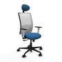 PIQUERAS Y CRESPO Silla de oficina Zulema Azul claro y Blanco