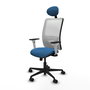 PIQUERAS Y CRESPO Silla de oficina Zulema Azul claro y Blanco