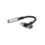Nanocable Adaptador USB-C a Jack 3.5 mm y USB-C de carga, 10 cm, Negro