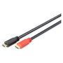 Digitus Cable HDMI de Alta Velocidad con Amplificador 30 Metros, Negro, 3D, 1920x1200 Pixeles, Conectores Chapados en Oro, Macho/Macho