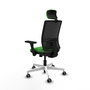 PIQUERAS Y CRESPO Silla de oficina Yunquera Verde y Negro con mecanismo Sincro/Traslack
