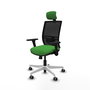 PIQUERAS Y CRESPO Silla de oficina Yunquera Verde y Negro con mecanismo Sincro/Traslack