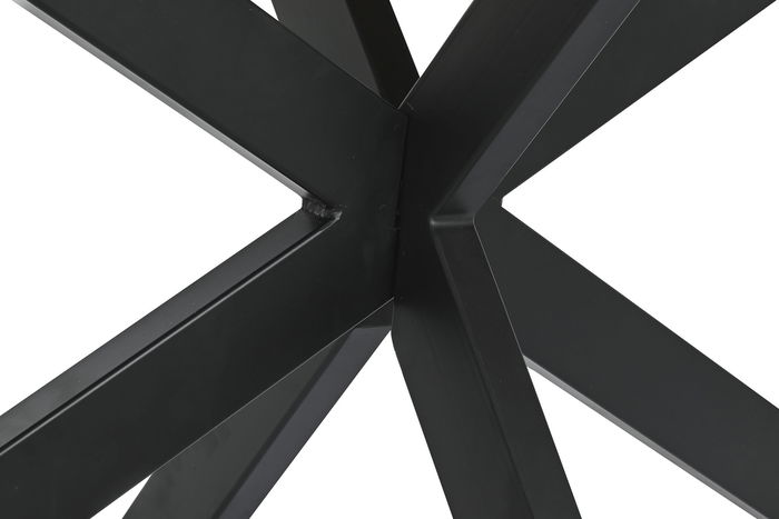 DKD Home Decor Mesa Comedor Loft 100 x 76 x 200 cm Metal Mango Natural Negro