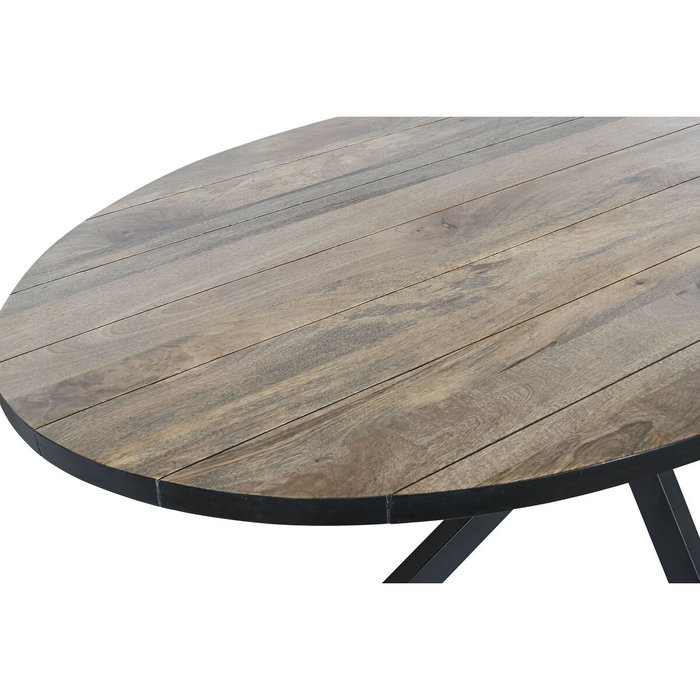 DKD Home Decor Mesa de Comedor de Mango y Metal 200x100x76 cm Natural