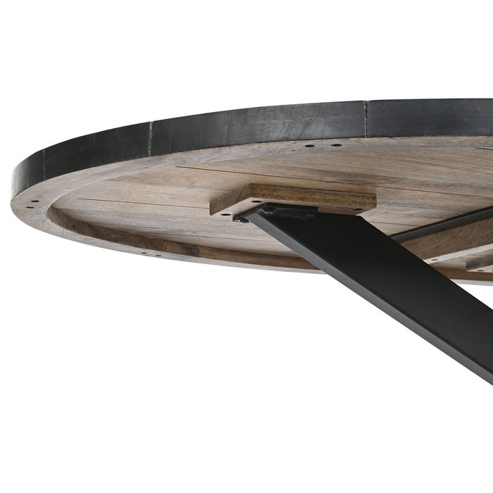 DKD Home Decor Mesa de Comedor de Mango y Metal 200x100x76 cm Natural