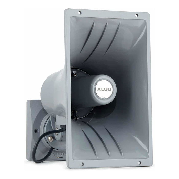 ALGO Altavoz IP Horn 8186, Altavoz para Exteriores IP66, 8W, Gris, Alámbrico, Alimentación PoE, 1 Vía, Montable en Techo/Pared