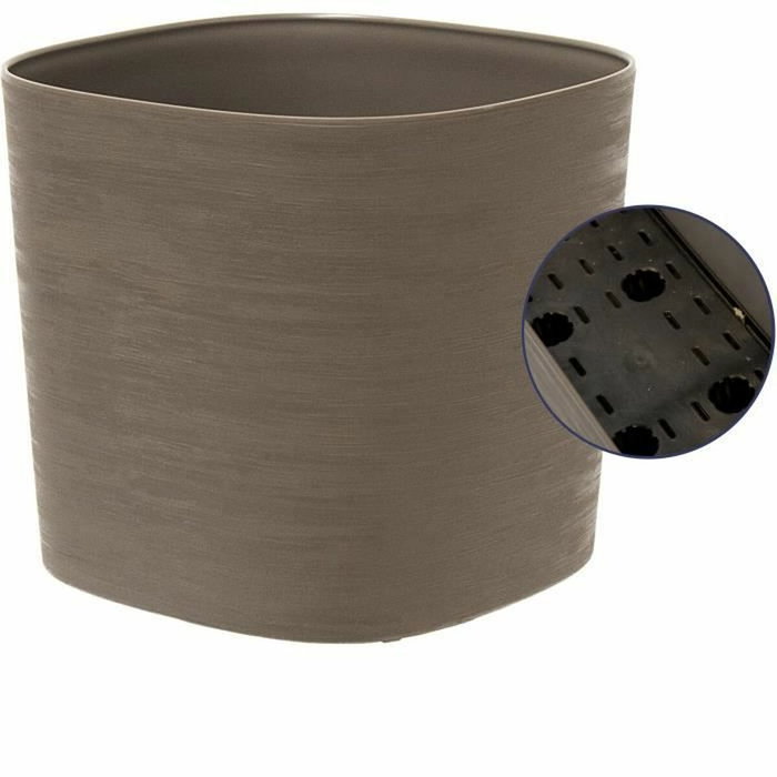 Garden Id Maceta con reserva de agua Respect Taupe 25 x 25 cm