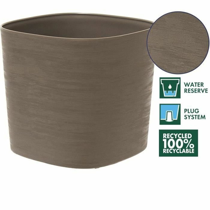 Garden Id Maceta con reserva de agua Respect Taupe 25 x 25 cm