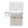 LogiLink Pegboard Office Rail Storage System, blanco