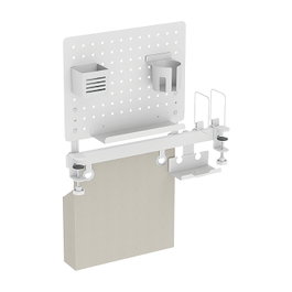 LogiLink Pegboard Office Rail Storage System, blanco