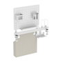 LogiLink Pegboard Office Rail Storage System, blanco