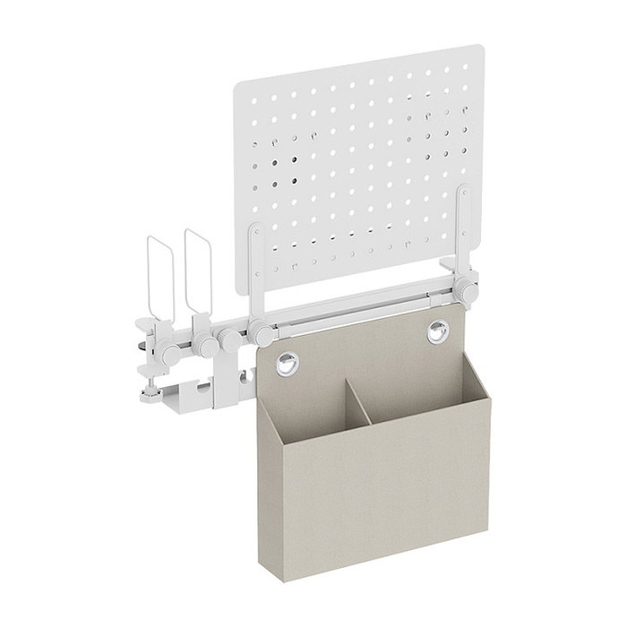 LogiLink Pegboard Office Rail Storage System, blanco