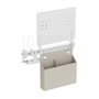 LogiLink Pegboard Office Rail Storage System, blanco
