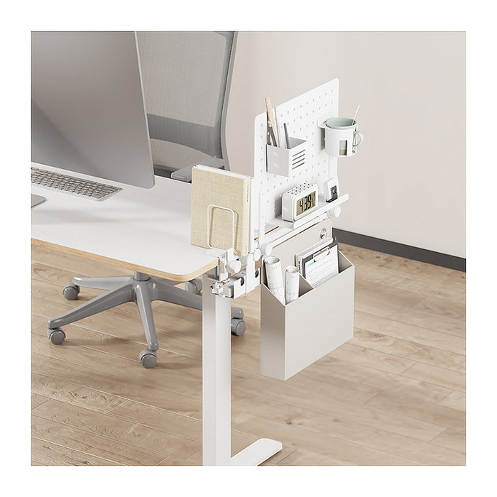 LogiLink Pegboard Office Rail Storage System, blanco