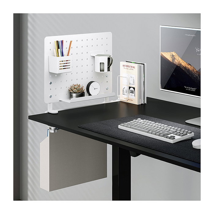 LogiLink Pegboard Office Rail Storage System, blanco