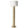 DKD Home Decor Lámpara de Pie Metal y Poliéster Dorado