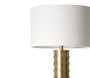 DKD Home Decor Lámpara de Pie Metal y Poliéster Dorado