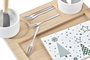 DKD Home Decor Set de Tabla para Aperitivo 10 Piezas de Bambú y Gres Verde
