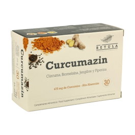 Betula Curcumazin 30 Cápsulas - Complemento Alimenticio con Cúrcuma y Alta Absorción
