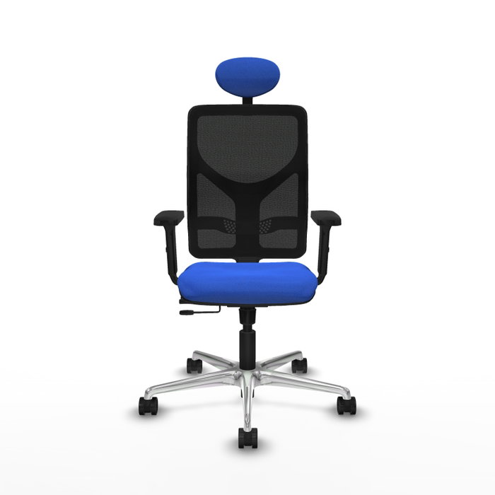 PIQUERAS Y CRESPO Silla de oficina Motilla con mecanismo Sincro/Traslack Azul y Negro