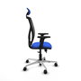 PIQUERAS Y CRESPO Silla de oficina Motilla con mecanismo Sincro/Traslack Azul y Negro
