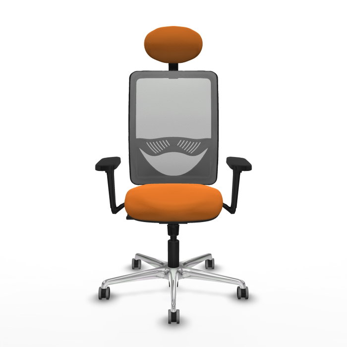 PIQUERAS Y CRESPO Silla de oficina Zulema con mecanismo Sincro, Naranja y Gris PIQUERAS Y CRESPO Silla de oficina Zulema con mecanismo Sincro, Naranja y Gris