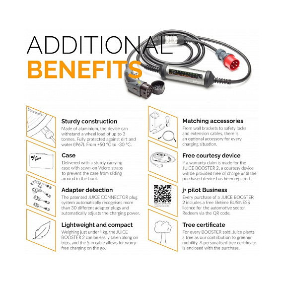 Juice Technology JUICE BOOSTER 2 Traveller Plus EV Set (EU) (anthrazit/schwarz, 1,4 - 22 kW, 3,1 Meter Kabel) Cargador EV Juice Technology JUICE BOOSTER 2 Traveller Plus EV Set (EU) (anthrazit/schwarz, 1,4 - 22 kW, 3,1 Meter Kabel) Cargador EV