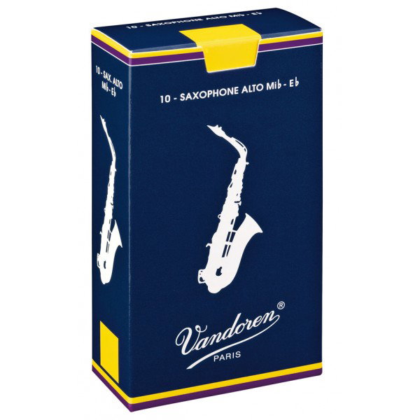 10 Cañas Vandoren de Saxo Alto # 1 1/2