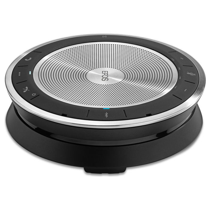 EPOS EXPAND 30 + Auricular de Diadema Bluetooth/USB, Universal, Micrófono Dual Omnidireccional, Batería 18 h, Negro/Plata, Ideal para Skype for Business, UC, Webex, Google Meet