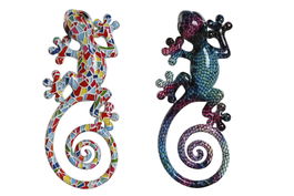 DKD Home Decor Decoracion Pared Mediterraneo Multicolor Resina Mosaico 4 x 20 x 8 cm (2 Unidades)