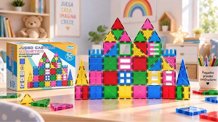 Jugatoys - magnetics Juego de construcción Magnético Castillo 50 piezas