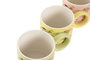 DKD Home Decor Mug Verde Rosa Porcelana New Bone Gatos 330ml 14 x 8.5 x 8.3 cm (12 Unidades)
